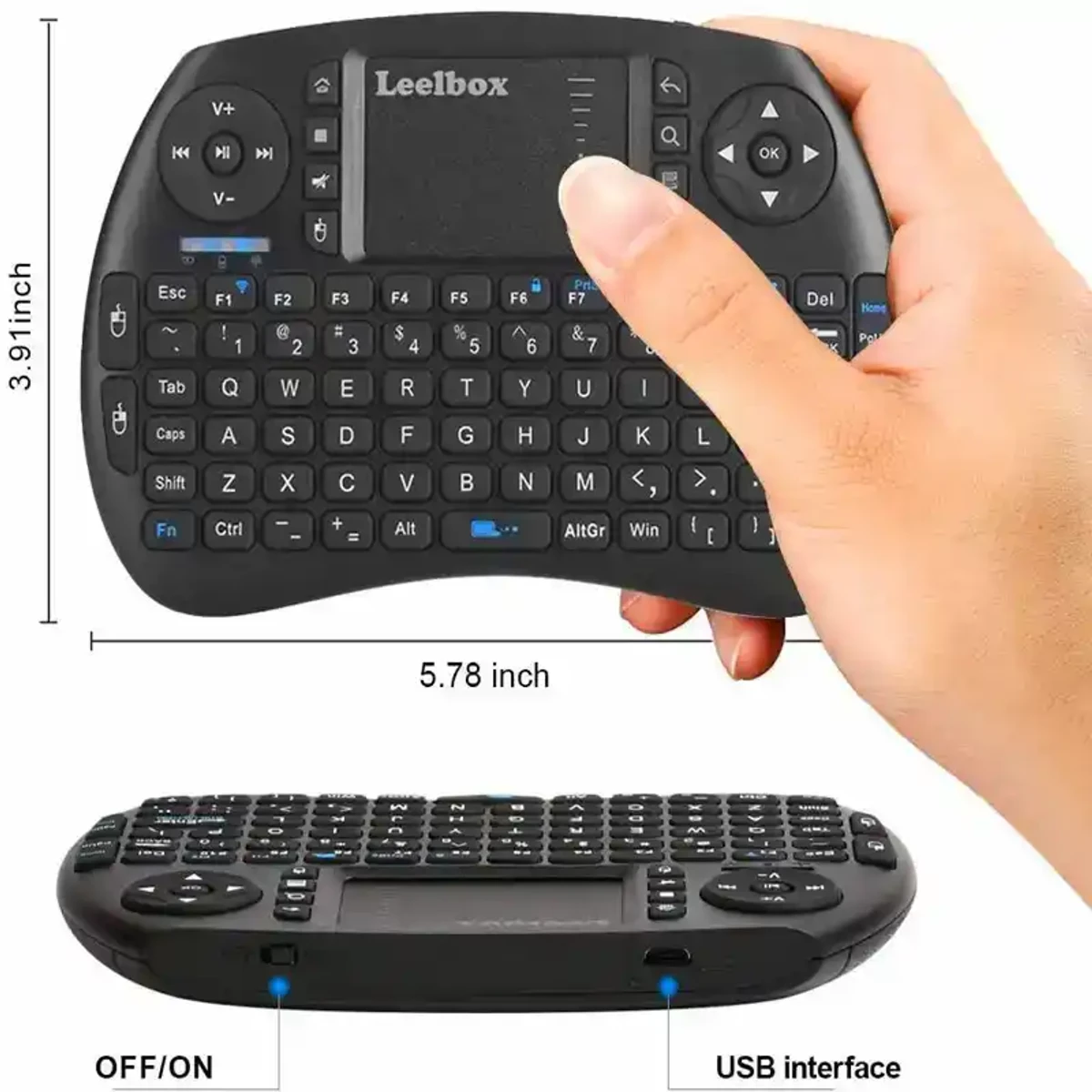 MINI WIRELESS KEYBOARD & TOUCHPAD MOUSE FOR ANDROID TV