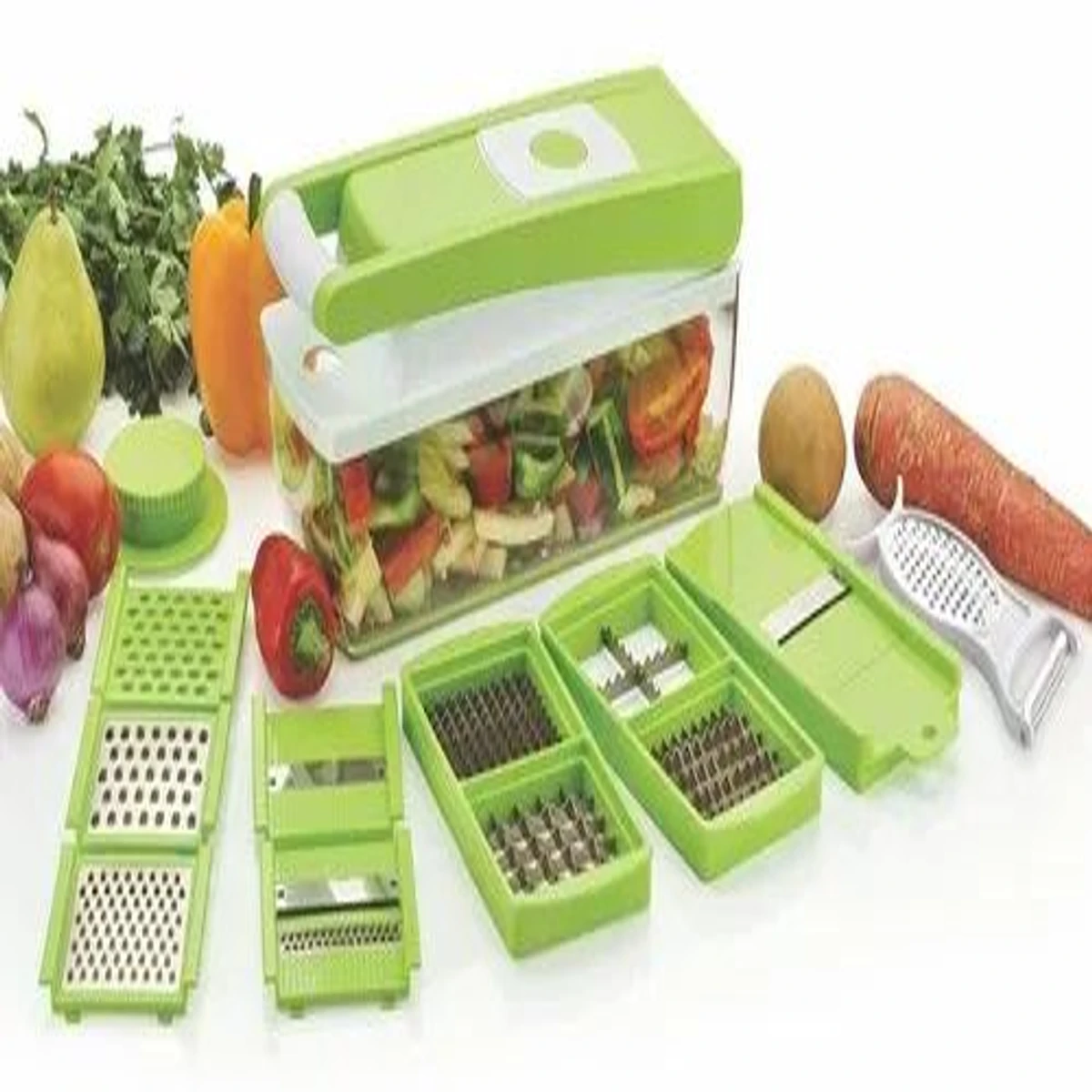 Home Puff 12-In-1 Multipurpose Vegetable & Fruit Chopper Cutter Grate